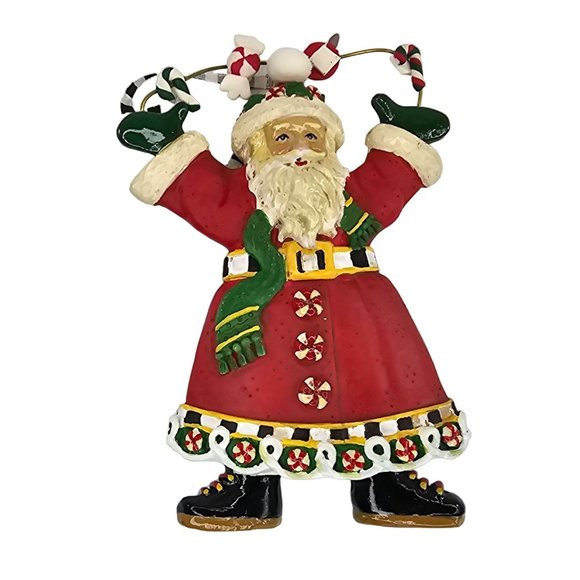 Mary Engelbreit Santa Claus Christmas Ornament Candy Cane - Picture 1 of 6